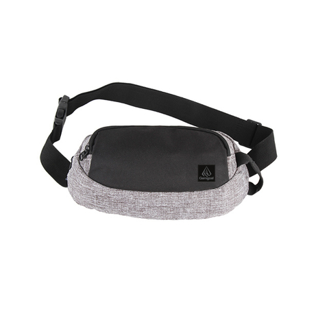 Fashion Waist Pack Street Bag High Class Black Water Repellent Light Weight Adjustable Plastic Plug-in Button
