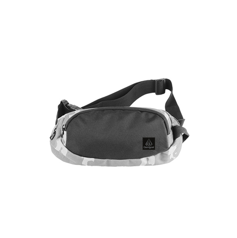 Fashion Waist Pack Street Bag High Class Black Water Repellent Light Weight Adjustable Plastic Plug-in Button