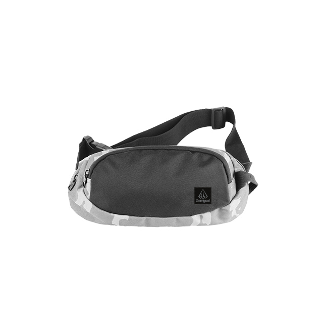 Fashion Waist Pack Street Bag High Class Black Water Repellent Light Weight Adjustable Plastic Plug-in Button