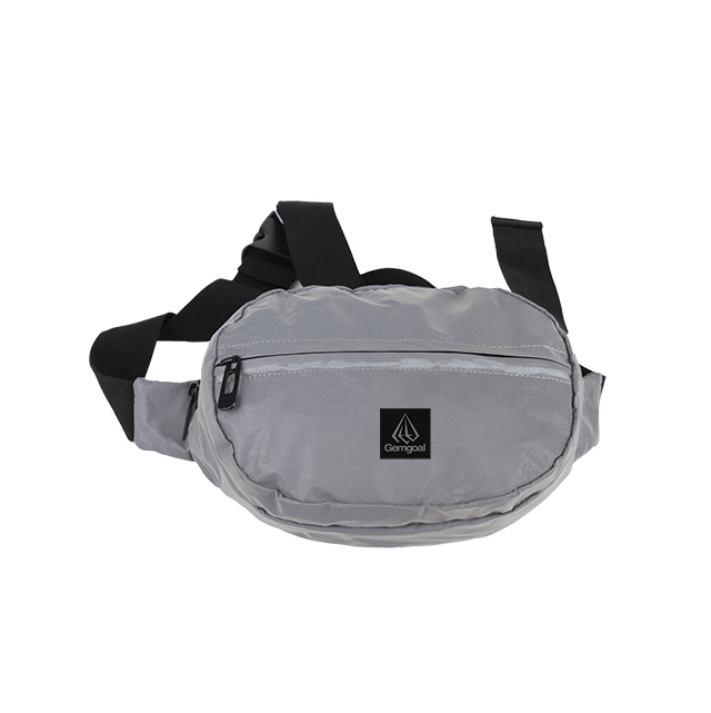 Fashion Waist Pack Street Bag High Class Black Water Repellent Light Weight Reflective Traffic Security