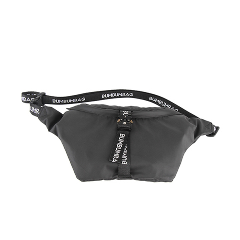 Fashion Waist Pack Street Bag High Class Black Water Repellent Light Weight Pu coating