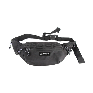 Fashion Waist Pack Street Bag High Class Black Water Repellent Light Weight Plug-in Button