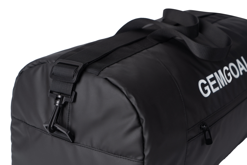 Sports Duffle Bag, Gym Bag, Ventilated Shoe Compartment, Travel Duffel Black, PU coating material, Black