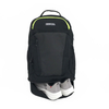GEMGOAL Sports Backpack 30L - Travel Backpack Gym Bag with Shoe Compartment & Fluorescent Green Zipper, Lightweight Laptop Backpack for Men/Women Black