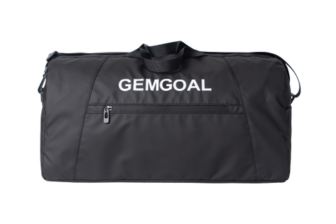 Sports Duffle Bag, Gym Bag, Ventilated Shoe Compartment, Travel Duffel Black, PU coating material, Black