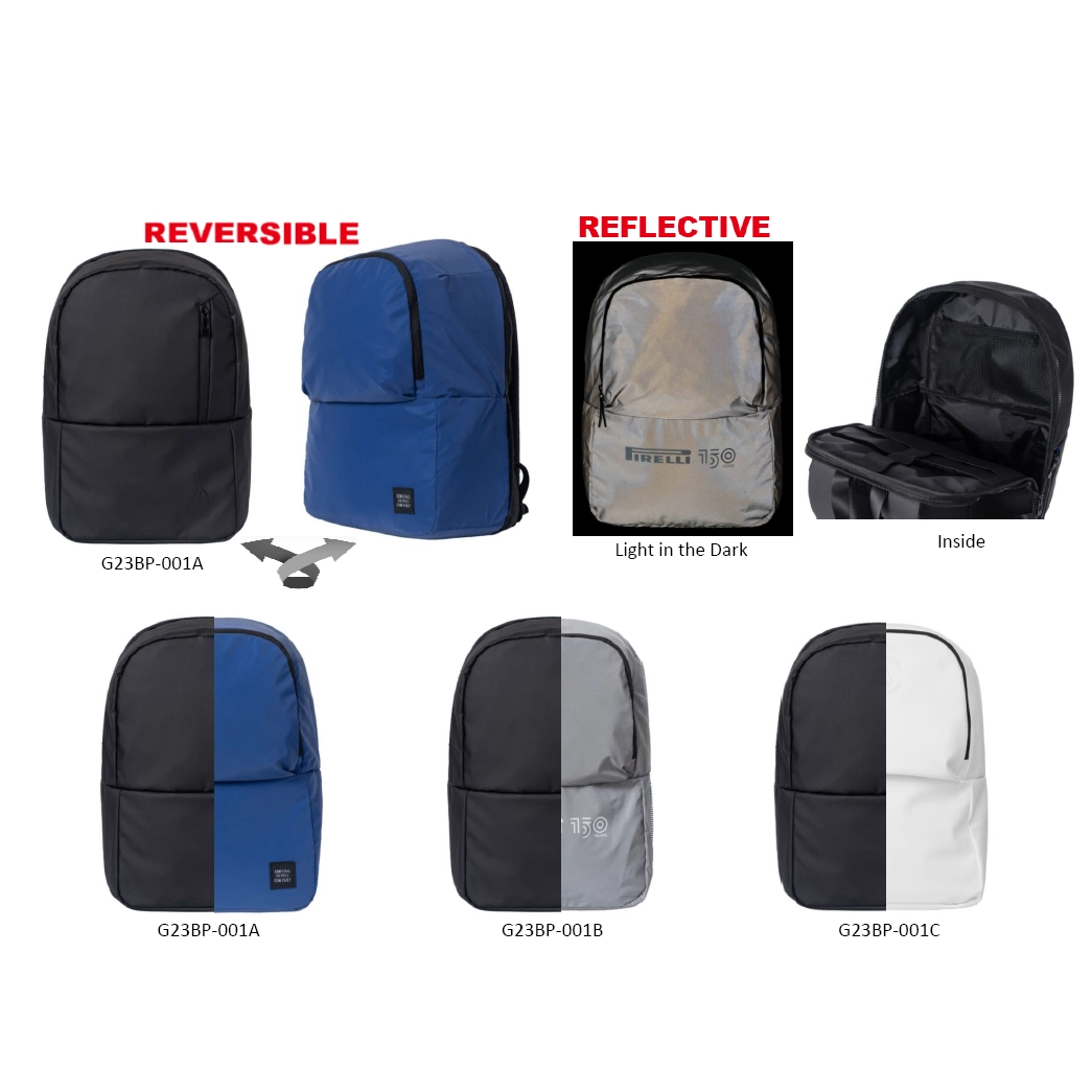 Fashion backpack casual backpack work commuting backpack reversible backpack black&silver grey reflective bag