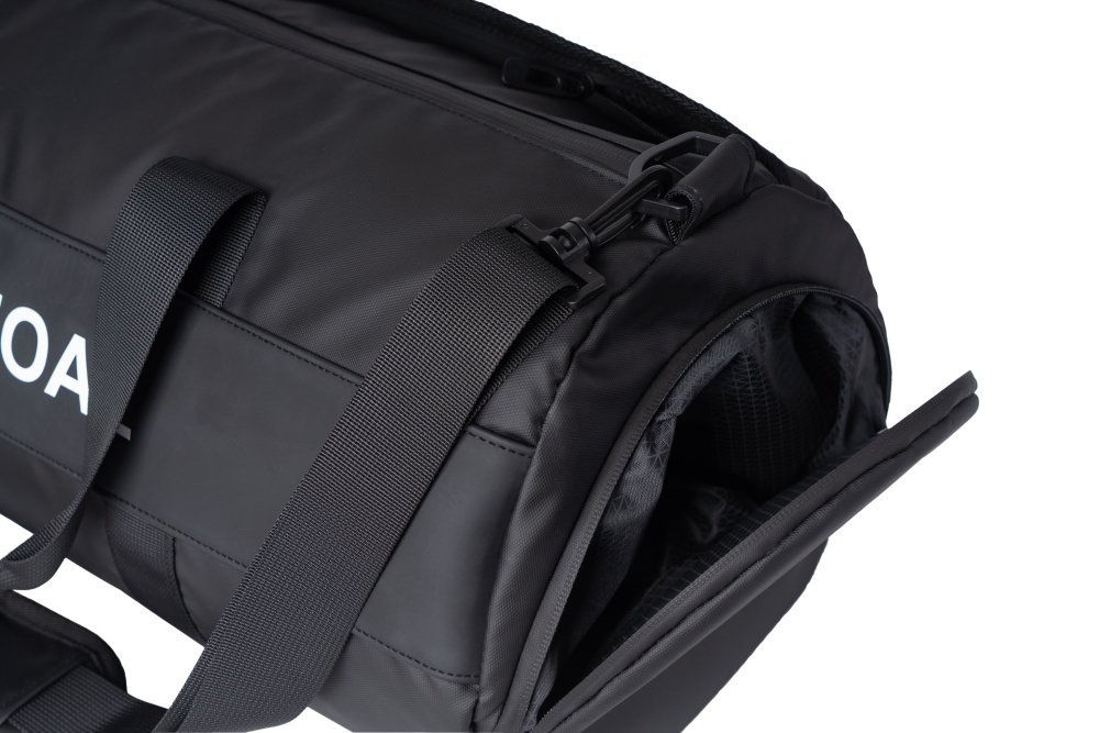 Sports Duffle Bag, Gym Bag, Ventilated Shoe Compartment, Travel Duffel Black