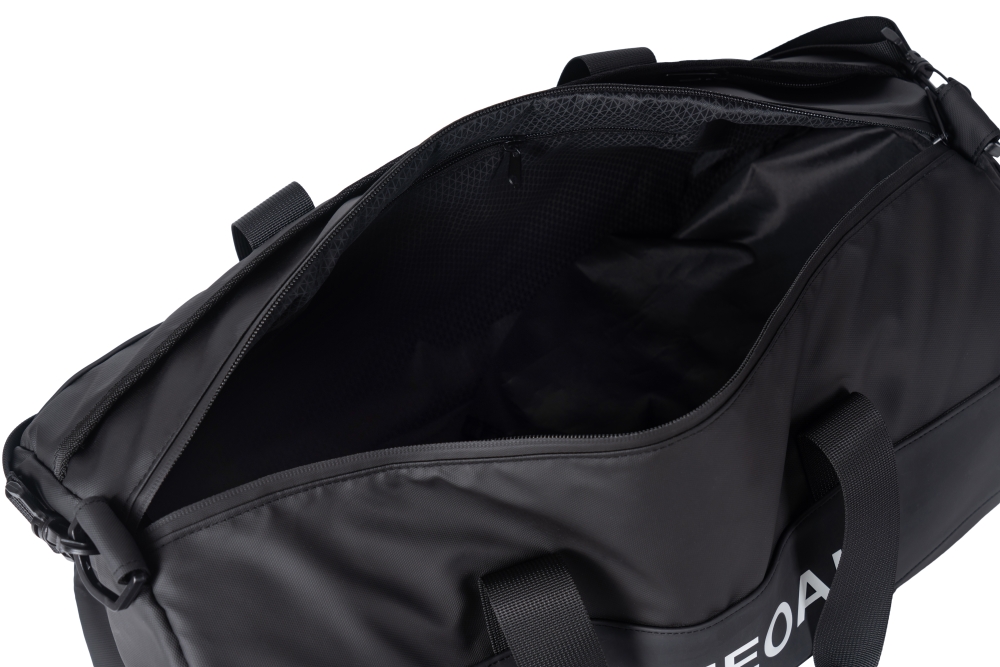 Sports Duffle Bag, Gym Bag, Ventilated Shoe Compartment, Travel Duffel Black
