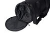 Sports Duffle Bag, Gym Bag, Ventilated Shoe Compartment, Travel Duffel Black, PU coating material, Black